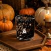 Handcrafted Embossed Glass Cup with Ghost Pattern Design for Seasonal and Everyday Use Dishwasher Safe Tumbler