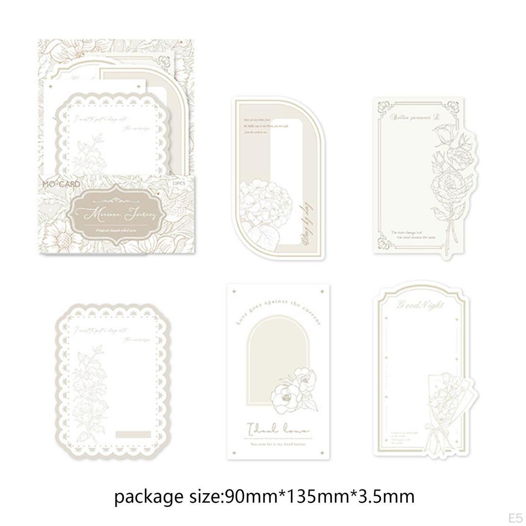 4 Pieces Embossed Notes Journal Decoration Collages Crafts Decorating Creative Elegant Art Scrapbook
