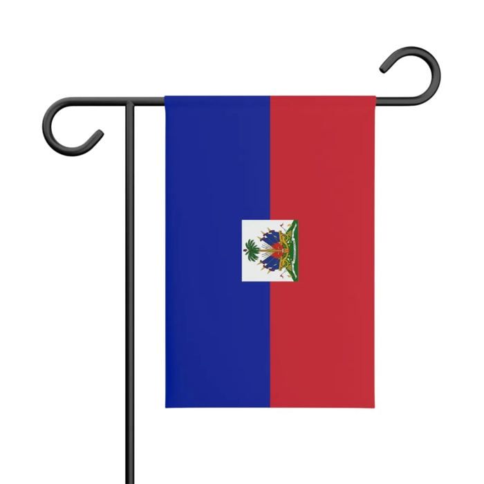 Drapeau - Multicolore - Haïti - 32 X 47.5 Cm - Polyester - Recto/verso