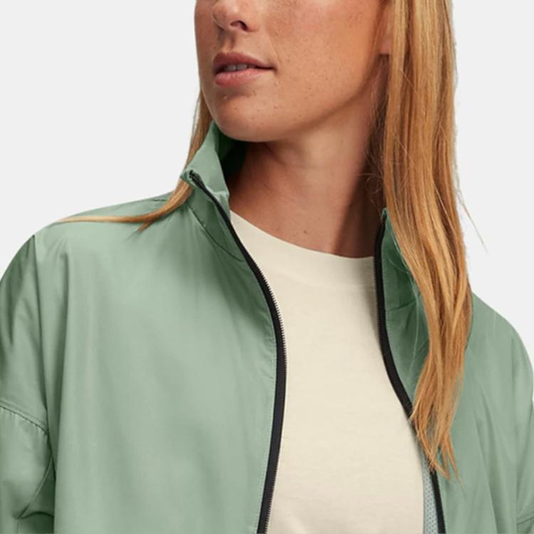 Under Armour Casual Loose Breathable Woven Jacket Women Jacket Green 1389677-348