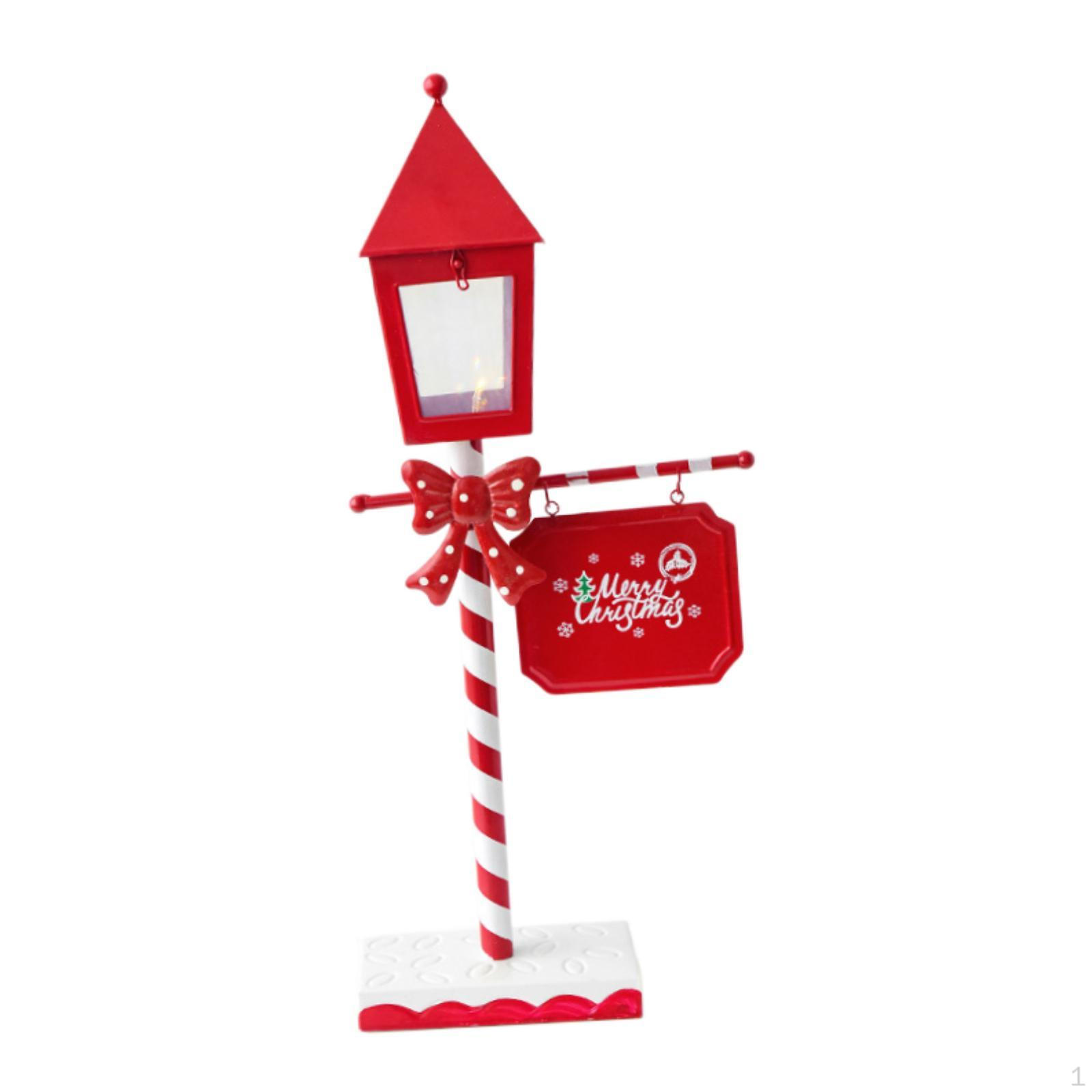 

Christmas Street Light Statue Iron Streetlight Home Furnishing Gift Xmas Decoration