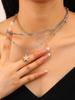 Star & Moon Multi-Layer Alloy Necklace - Hip-Hop Style Portrait Clavicle Chain
