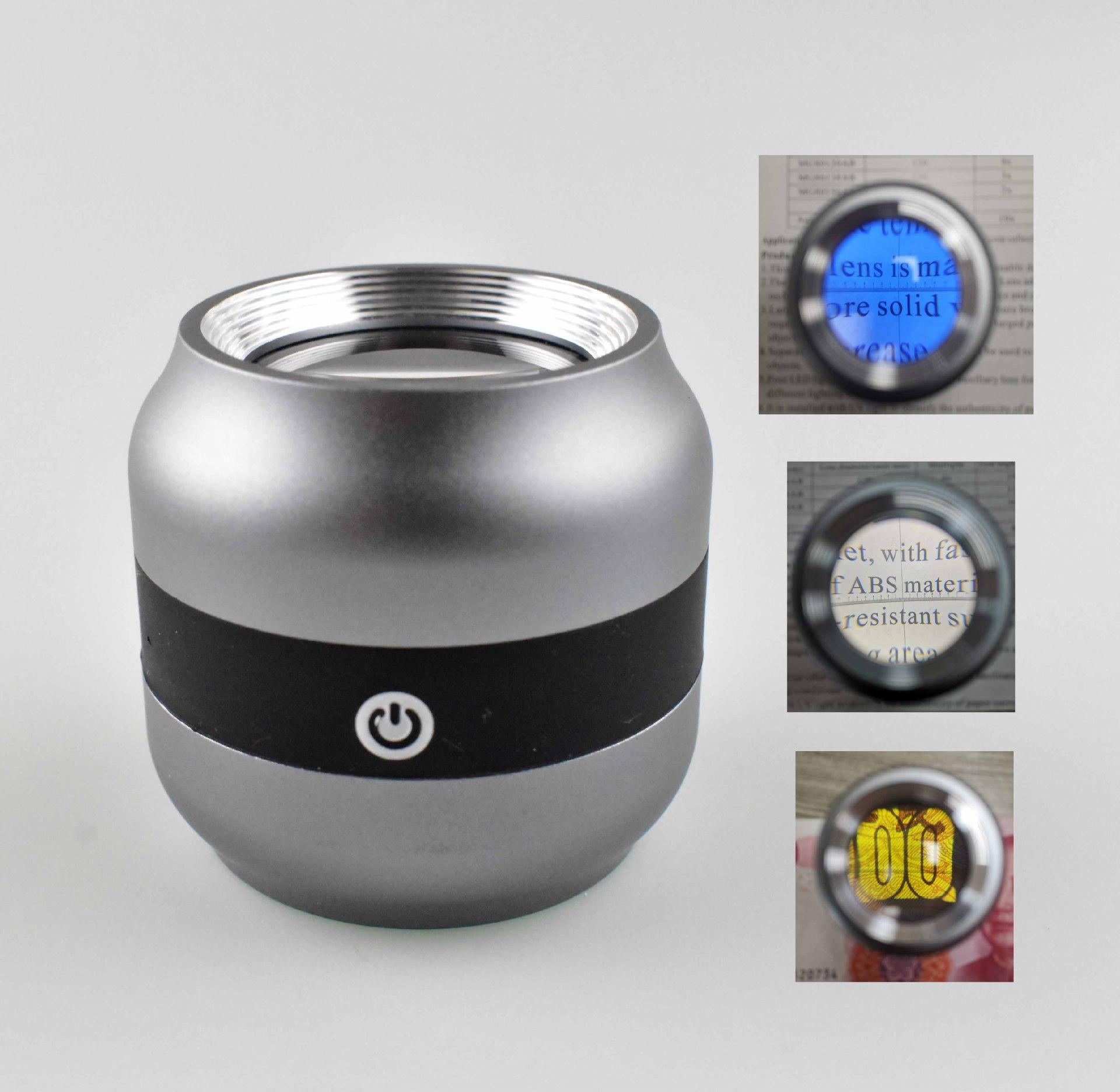 

10X Cylindrical Optical Magnifying Glass with Scale for Identification, 10X Detection Magnifying Glass 10X