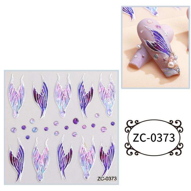 

Новые мультяшные наклейки для ногтей с тиснением 5D мягкий клей Ice-Through Love Bronzing милые наклейки для ногтей украшения 60*60mm