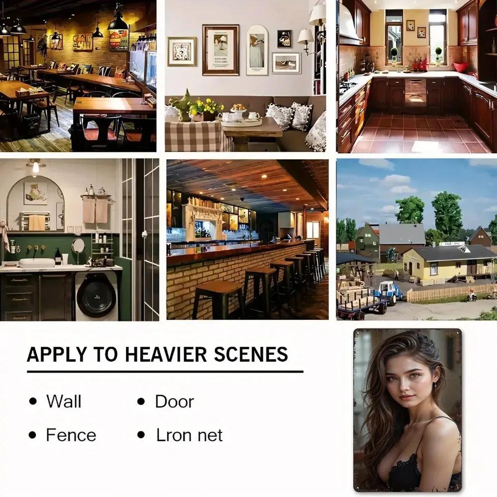 Vintage Bohème Frau Metall Wandkunst für Wohnzimmer Schlafzimmer Heimdekoration