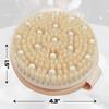 Bamboo Dry Body Brush Shower Brushing Removes Dry Skin with Massage Nodes Exfoliating Bath Brushes Body Scrubber