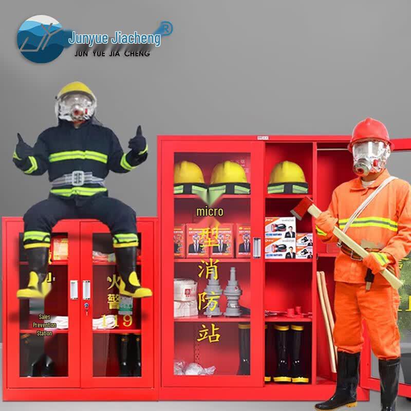 Miniature Fire Station & Emergency Equipment Cabinet