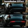 For Tesla Model 3 Model Y 2018 2019 2020 2021 2022 Led Rear Bumper Reflector 3 Functions Brake Light Dynamic Fog Light Red Smoke