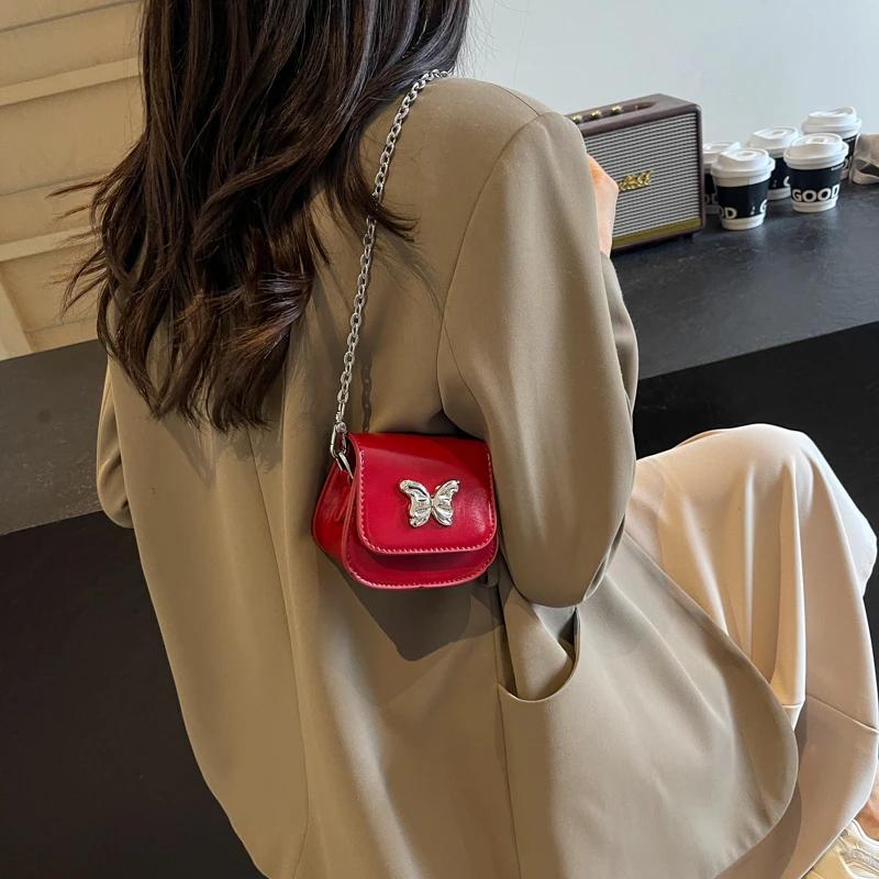 Fashion PU Leather Chain Shoulder Messenger Bags Women  New Simple Soft Luxury Designer Luxury Small Handbags