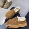 Thick-soled Low-top Snow Boots, Winter New Short Muffin, Piled Thickened Warm and Non-slip Cotton Shoes