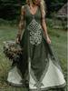 Celtic Renaissance V-neck Sleeveless Summer Dress 2026 - Women's Cross-border Style
