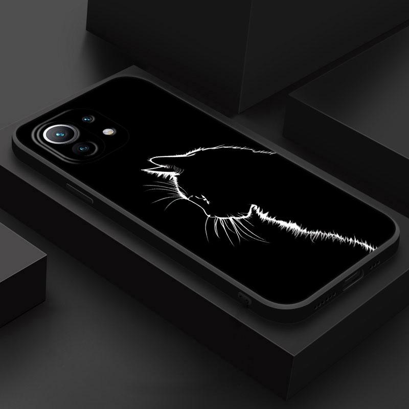 

Cute Black Cat Line Phone Case For Xiaomi Poco X7 F7 Pro X3 X5 X6 M5 M7 F6 Mi 15 Ultra 14T 13T 12T 11T 10T Pro 11Lite Cover Cats POCO X7 Pro 5G