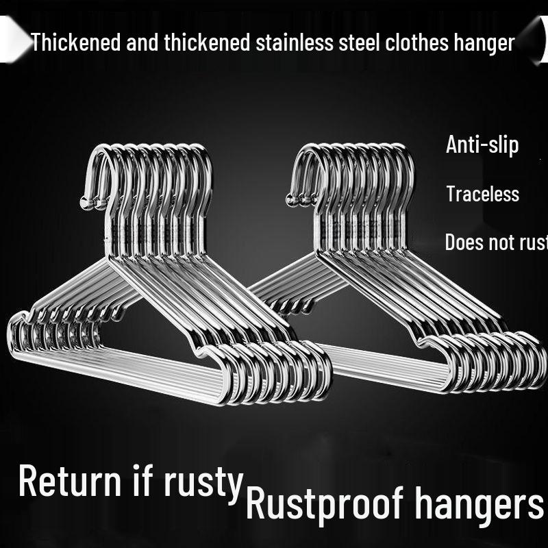 Stainless Steel Thickened Clothes Drying Rack & Hanger