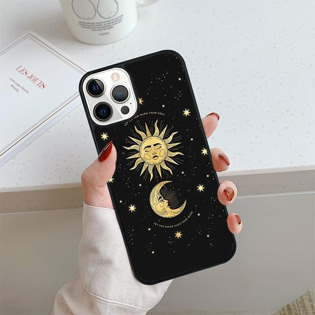 Sonne und Mond Gesicht Handyhülle Für iPhone 17 Air 13 12 14 15 16 Hülle Für Apple 14 15 16 Pro Max Plus Coque