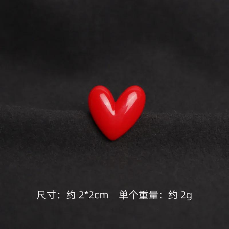 

Cute Sweet Red Little Love Heart Brooches for Women Girls Classic Cartoon Badge Buckle Pin Student Shoes Bag Accessories Gift