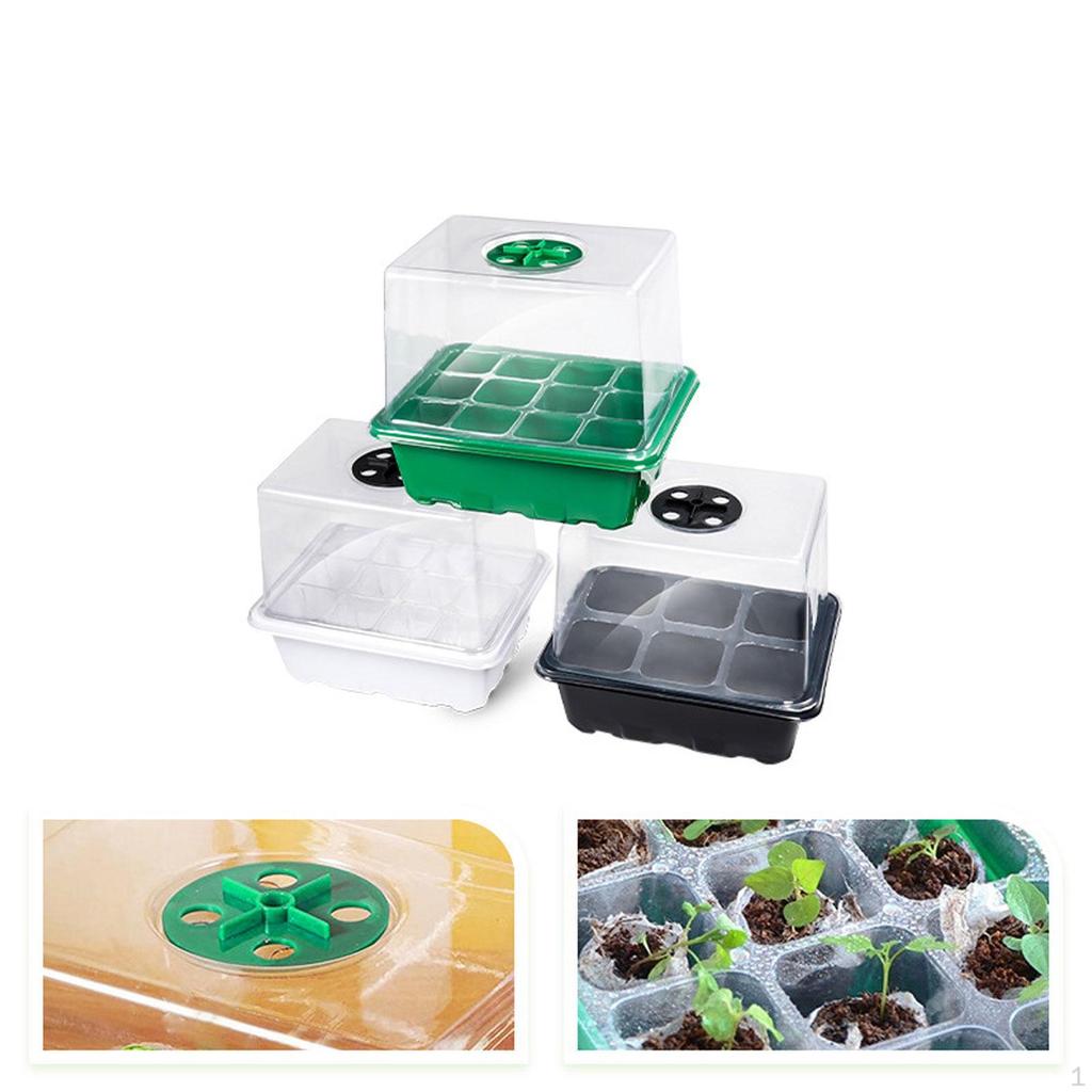 Plant Starter Tray Growing Indoor Vented Kit 6 Cells for Wheatgrass Seedling