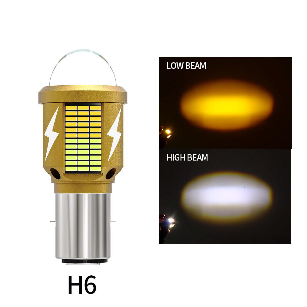 

Светодиодная лампа фары мотоцикла H4 BA20D Светодиодный свет для мотоцикла Дальний/ближний свет Белая/желтая лампа Canbus Для Yamaha Kawasaki Suzuki H6&BA20D белый/жёлтый