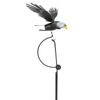 Metallkunst Adler Dekor Simulation Vogel Figur Ornament Pfahl für Außen Garten Hof Rasen