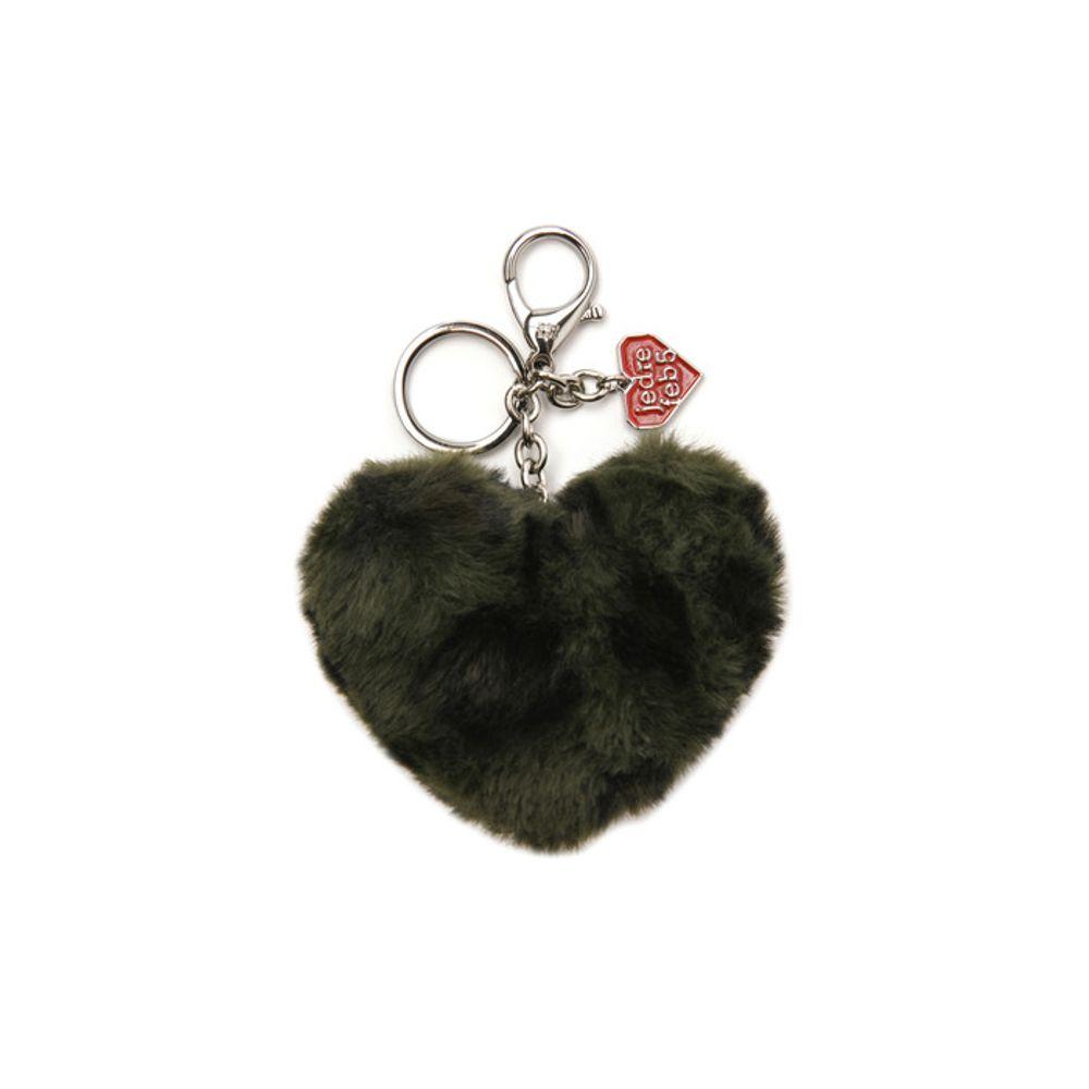 JEDREFEB5 Heart fur keyring _ 2colors