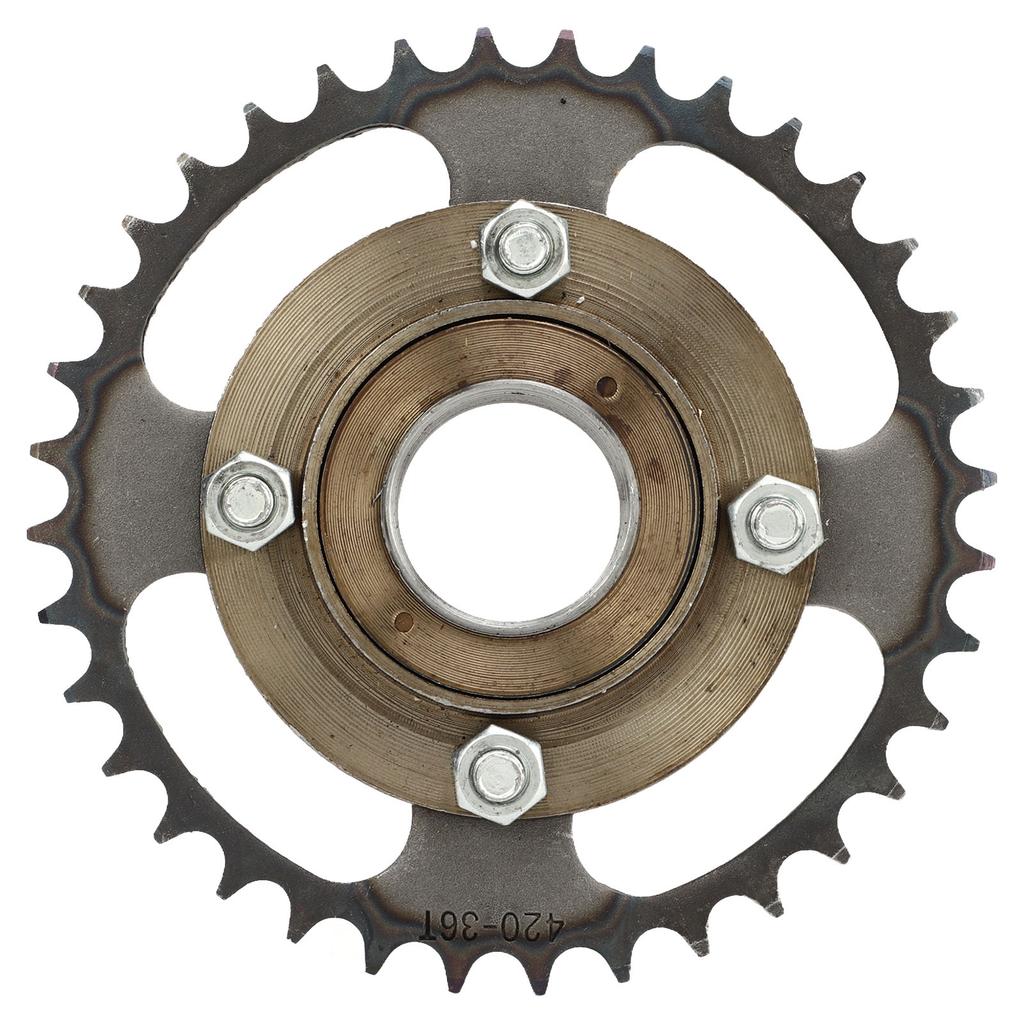 36T Chainring with Toothless Flywheel 420 Chain 20 Tooth Sprocket for DIY Scooter Bicycle
