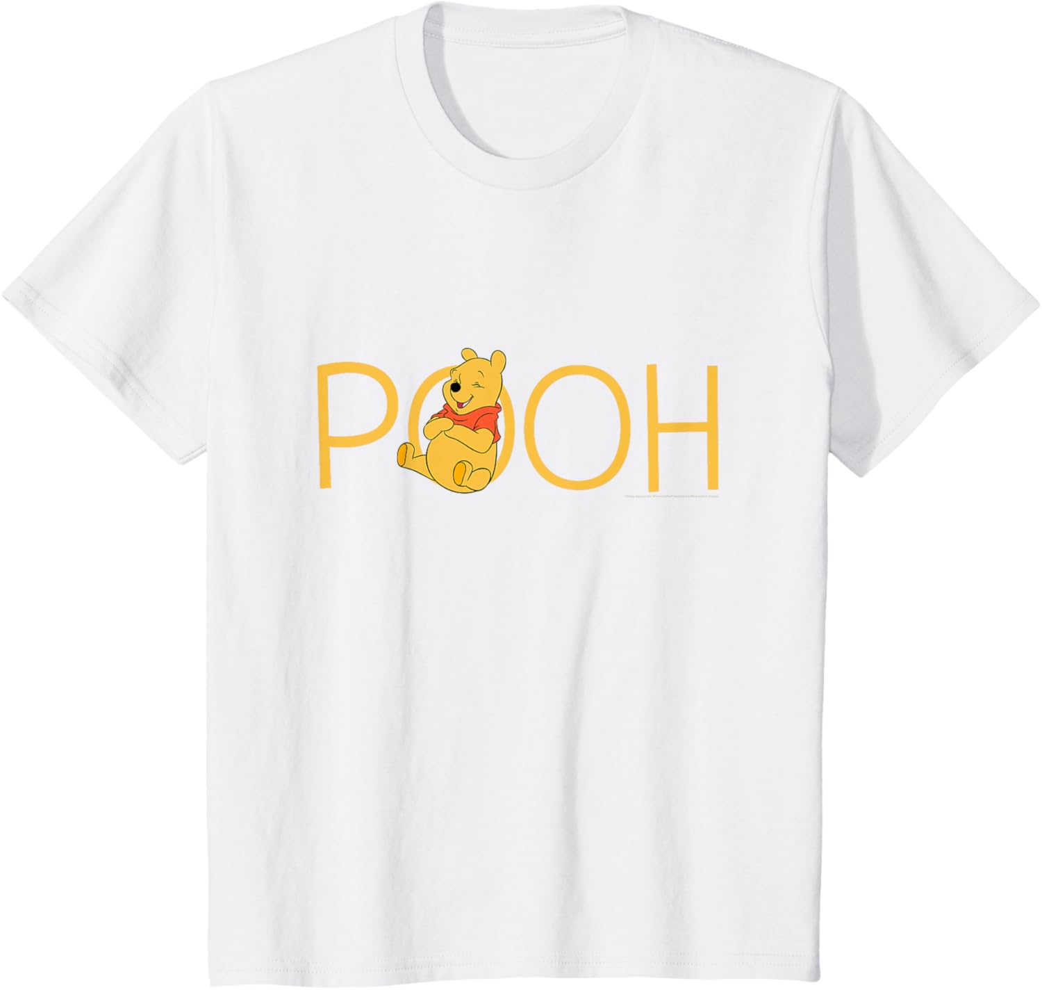 Hot Fashion Casual Disney Winnie The Pooh Classic Lettering T-Shirt S-4XL Four Seasons S