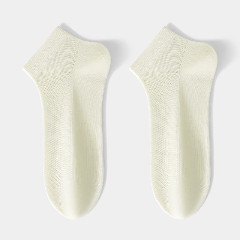 100% Cotton Women's Mesh Mid-Calf Socks - Antibacterial, Thin, Summer Style