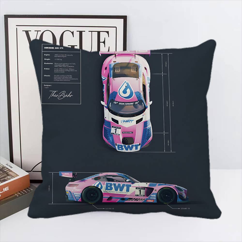 Colorprint Cars Pillow Case Square Pillow Bedroom Sofa Leisure Comfort Cushion Car Living Room Home Decoration