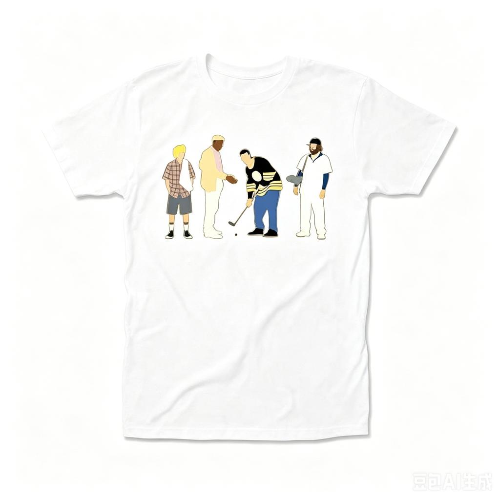 Neuer Artikel Happy Gilmore Alles liegt in den Hüften Golf Comedy T-Shirt 100% Baumwolle Normale Passform Thermotransferdruck Maschinenwäsche