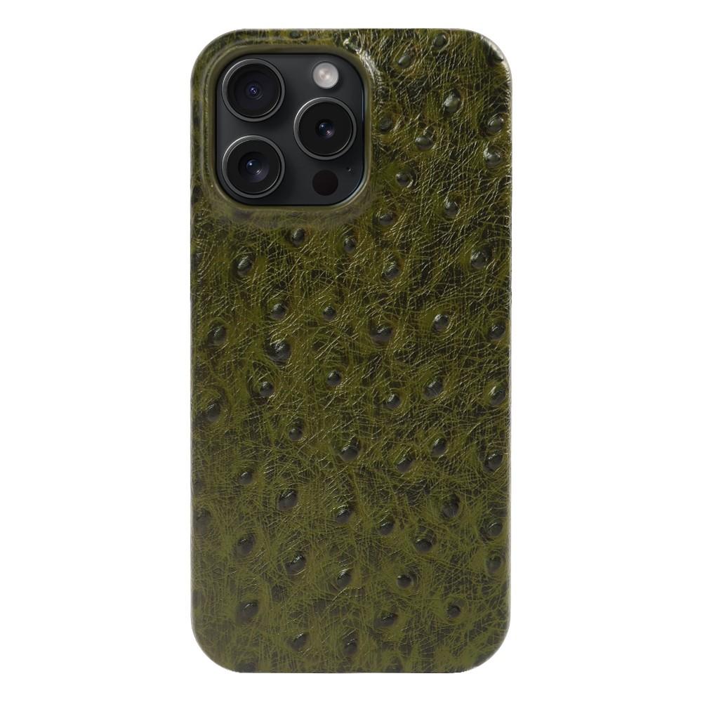 Ostrich Genuine Leather Case For iphone 16 Pro Max 15pro 14 13 12 11 XR XSMAX SE4 Real Cowhide Back Cover Coque Shell