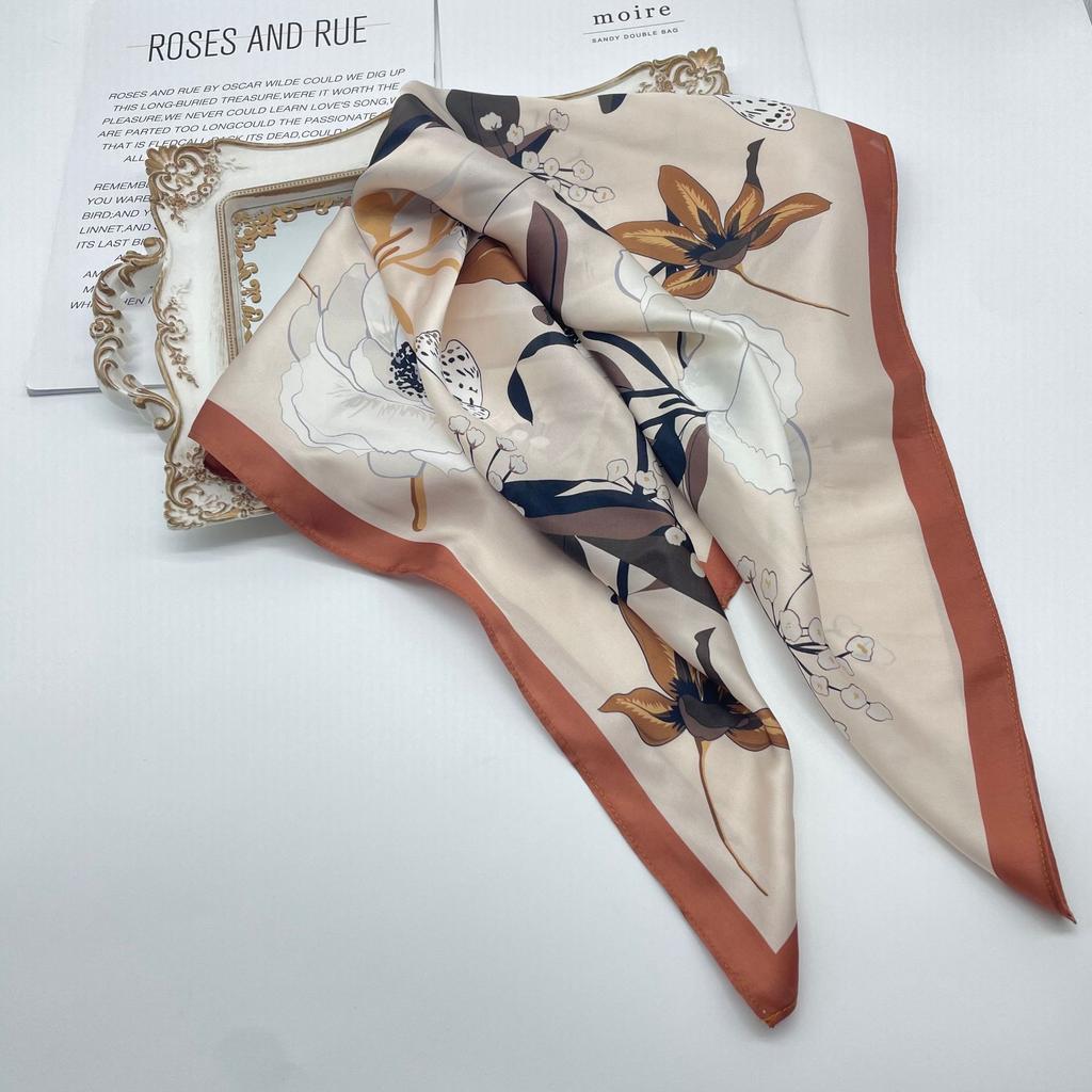 Xinhe autumn and winter new multi-color optional 71 imitation silk small square scarf, professional small silk scarf scarf ins silk scarf