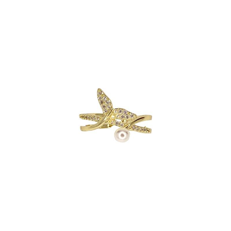 Vintage Exquisite Pearl Mermaid Ring Unique Aesthetic For Fashionable Women Great For Giving Gift