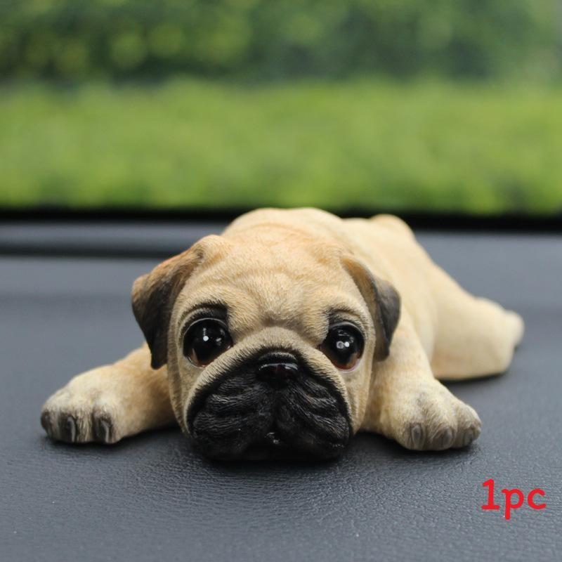 Resin Animal Pug Craft Small Dog Ornament For Party And Holiday Ideas Gift