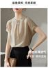 100% Mulberry Silk French Style Short Sleeved Shirt for Women In Summer 2026, Stylish and Versatile Silk Top