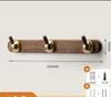 Gancho para Abrigos de Madera de Nogal y Metal para Colgar en la Pared Decoración de Sala de Estar Moderno Gancho para Abrigos en la Parte Trasera de la Puerta Decoración de Pared de Fondo