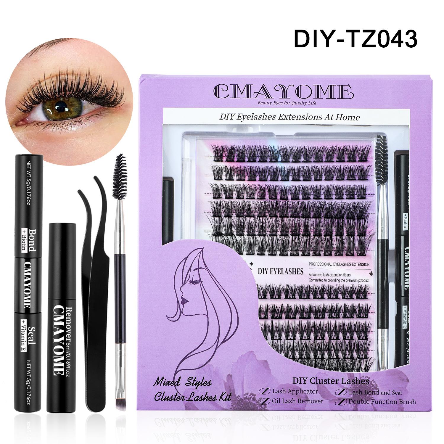 

DIY Одиночный пучок накладных ресниц 10-16 мм Имитация густых смешанных самоклеящихся ресниц