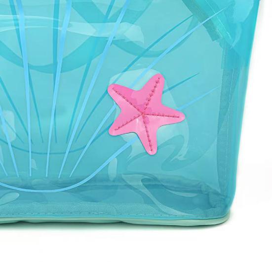 Mavi Deniz Kabuğu Çanta Şeffaf El Çantası Kadın Yazlık Sevimli Tote Kız Çocuklar İçin Su Geçirmez Omuz Çantası Seyahat Plaj Yüzme Havuzu İçin