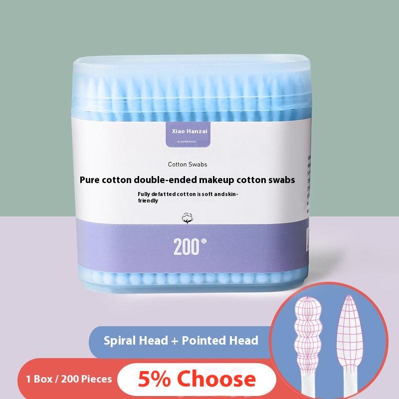 100/200Pcs Double Head Multi-purpose Fluorescent Agent Free Cleaning Tampons Cotton Buds Baby Nursing Supplies Baby Cotton Swab