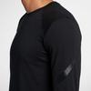 Nike Solid Color Sports Casual Crew Neck Knit Long Sleeve T-Shirt Men Tops Black 891602-010