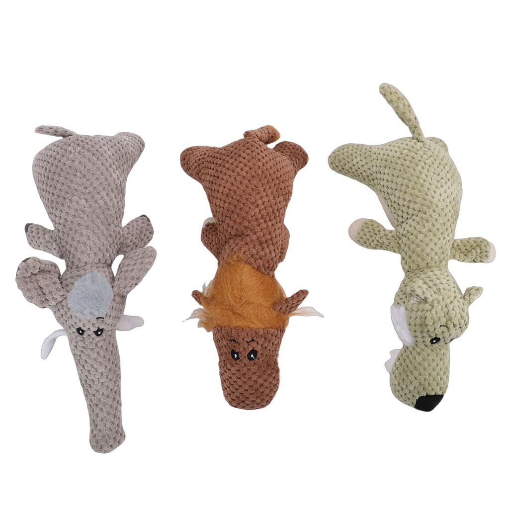 Puppy Squeaky Chew Toy Pineapple Patterned Fleece Puppy Chew Plush Toy for Home and Outdoor