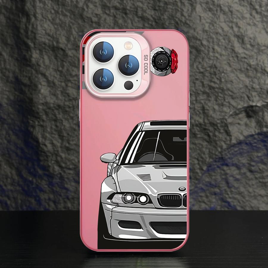 Phone Case for iPhone 11 12 13 Pro Max 17 Air 14 15 16 Plus 16e Soft Shell JDM Sprot Car