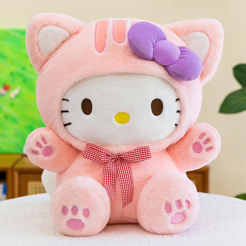 Мягкая игрушка Hello Kitty: Мягкая кукла-подушка в костюме кошки Подарок