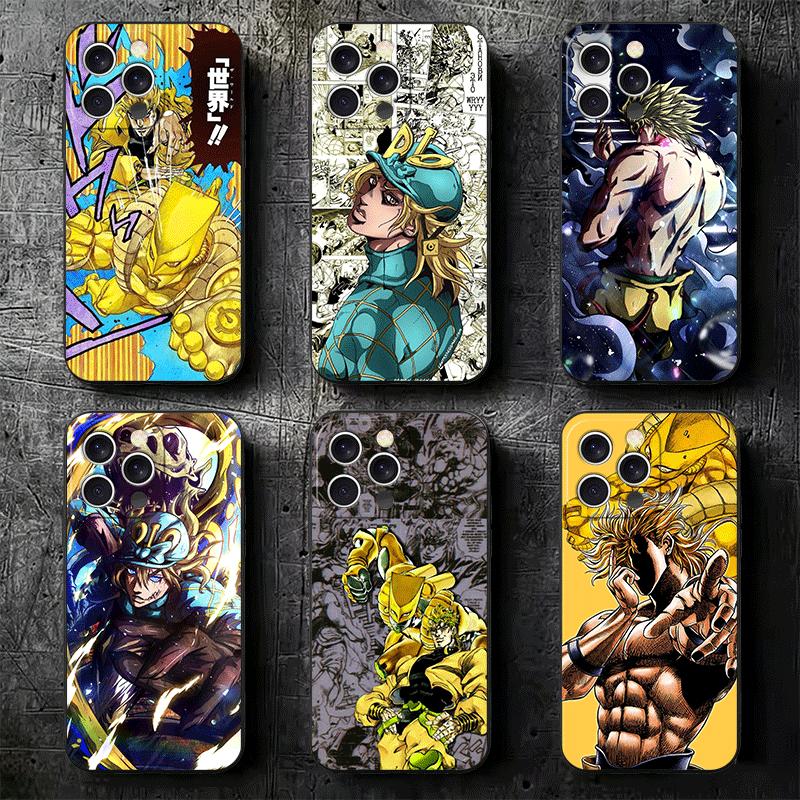 JoJo Adventure Dio Diego Brando Soft Phone Case for iPhone 16 16E 17 Air 15 Pro Max 14 Plus 13 Mini 11 12 7 Black Cover Back She