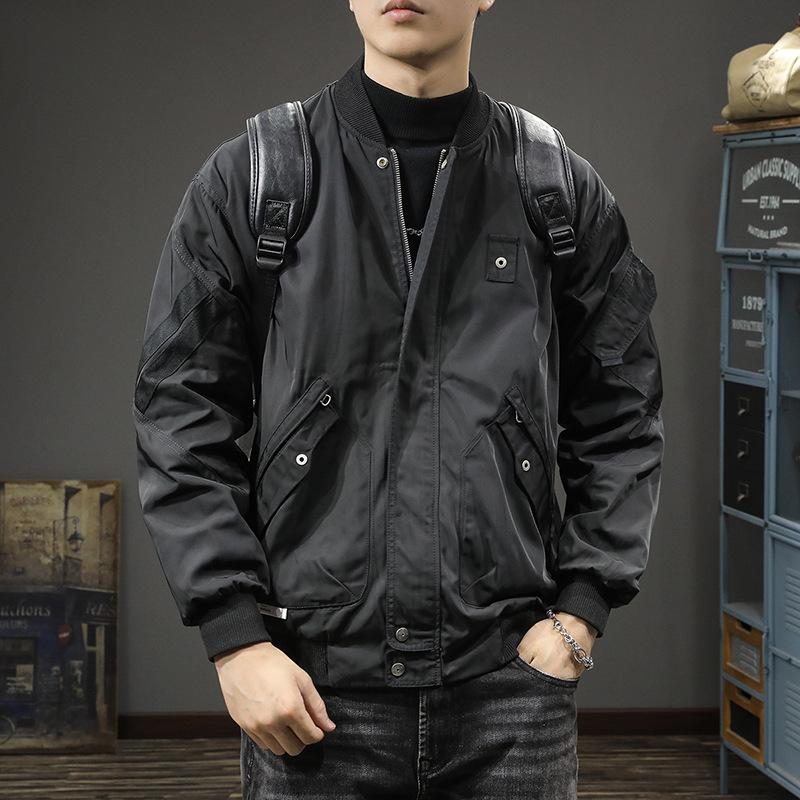 American Trendy Brand Pilot Tooling Jacket Men'S Loose Large Size Ruffian Handsome Versatile Casual Baseball Jacket