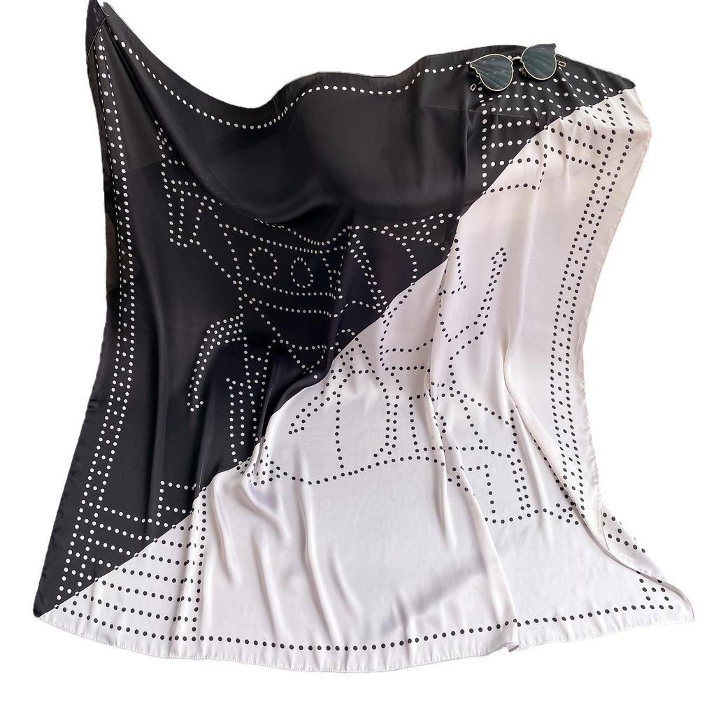 High-quality Luxurious Silk Scarves Headband Scarfs Neck Scarf For Women Chain Silk Scarf Women's Decorative Shawl