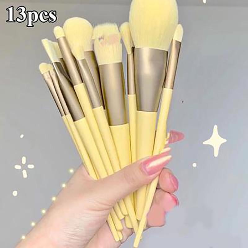 Cheap 13pcs Portable Blending Brush Set Foundation Blush Tool Soft