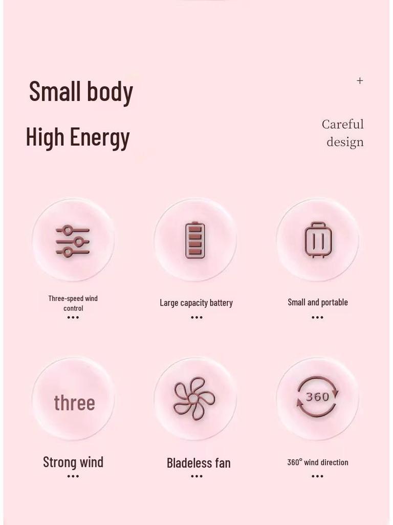 Portable USB Neck-Hanging Mini Fan: Foldable, Hand-Free, and Powerful for Outdoor and Desktop Use