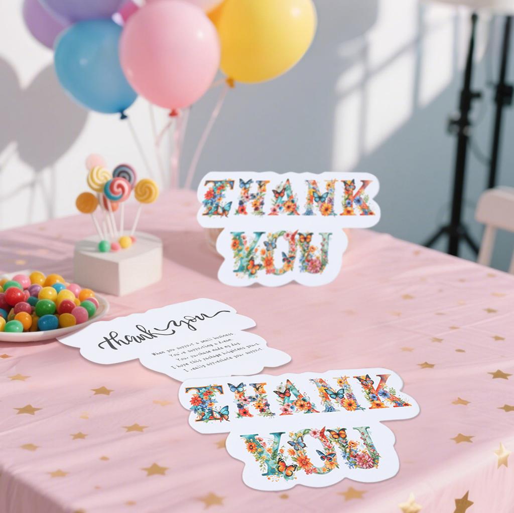 50 Adet Yabani Çiçek Kelebek Teşekkür Kartları 1. Doğum Günü Partisi Süslemeleri Çocuk Yetişkin Hediyelikler Düğün Bebek Partisi Malzemeleri