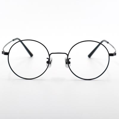 Alloaiweeo [Alo Basic] Al8201 0909M Round Black Metal Glasses