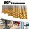 50 Stück Titanbeschichtete Bohrer HSS Hochgeschwindigkeitsstahl Bohrer Set Werkzeug Hohe Qualität Elektrowerkzeuge 1/1,5/2/2,5/3mm