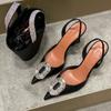 Women High Heels Water Diamond Buckle Toe Sandals New Pointed Thin Heel Hollow Banquet High Heels Platform Sandals Women Shoes